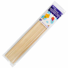 PALITOS REDONDOS MADERA 30.48 CM 20 PZ 6812 BAZIC