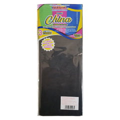 PAPEL CHINA NORMAL NEGRO 3 PZ MNK