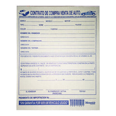 CONTRATO COMPRA/VENTA AUTO MONERICK