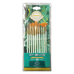 PINCEL 10 PZ DORADO SURTIDO PT- MINT-10 PINTO DISTRIBUIDORA