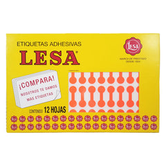ETIQUETA NO CONTINUA #18 ROJO LESA