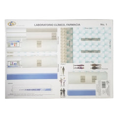 MAQUETA LABORATORIO CLINICO/FARMACIA 3 PZ RAF