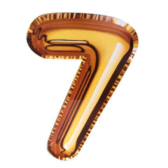NUMERO CARTON TIPO GLOBO 95 CM #7 DORADO PADI