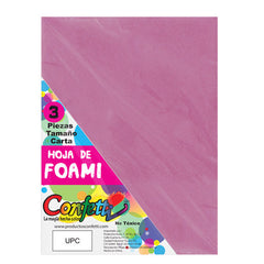 FOAMY CARTA 3 PZ ROSA PASTEL NAEN MNK