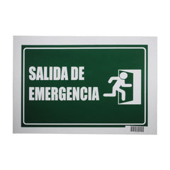 LETRERO ACRILICO 23X33 SALIDA EMERGENCIA LETREROS