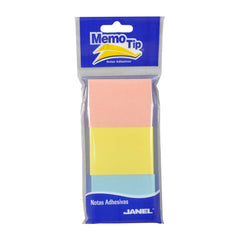 NOTAS ADHESIVAS MEMO TIP PASTEL 1.5X2 3 PZ JANEL