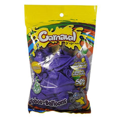 GLOBO CARNAVAL #9 PURPURA/MORADO 50 PZ LA COLMENA