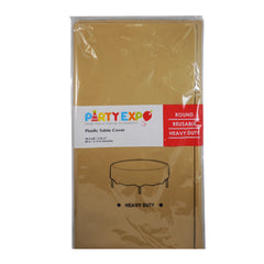 MANTEL PLASTICO LISO INDIVIDUAL REDONDO DORADO TCRH