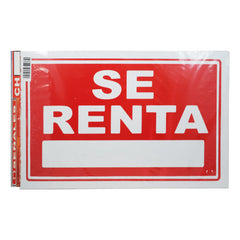 LETRERO ACRILICO 1 CARA 30X20 SE RENTA SEÑALES