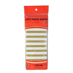 PAPEL CHINA DECORADO BLANCO CON DORADO 5 PZ ABI