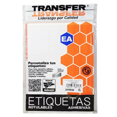 ETIQUETA BASICA CONTINUA # 25 BLANCA TRANSFER