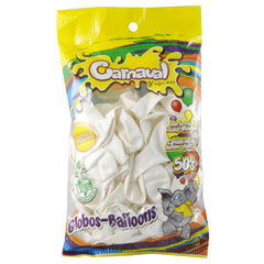GLOBO CARNAVAL #9 BLANCO 50 PZ LA COLMENA