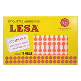 ETIQUETA NO CONTINUA #18 ROJO LESA