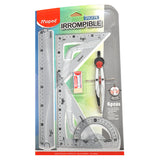JUEGO GEOMETRIA ESCOLAR IRROMPIBLE 6 PZ MAPED MNK