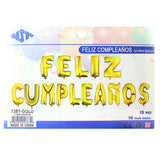 GLOBO METALICO 16 PULGADAS FELIZ CUMPLEAÑOS DORADO 1381