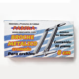 BROCHE ARCHIVO 8 CM 50 PZ BROMET0850 PASCUA