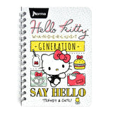 CUADERNO FRANCES DOBLE ARGOLLA HELLO KITT 100 HJ C7 NORMA MNK