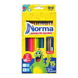 COLORES MADERA LARGOS 14 PZ NORMA MNK