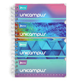 CUADERNO DOBLE ARGOLLA DURA BOOK UNICAMPUS METALICO 160 HJ RAYA  NORMA MNK