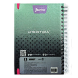 CUADERNO DOBLE ARGOLLA DURA BOOK UNICAMPUS METALICO 160 HJ RAYA  NORMA MNK