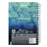 CUADERNO DOBLE ARGOLLA DURA BOOK UNICAMPUS METALICO 160 HJ C7  NORMA MNK