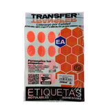 ETIQUETA PARA OFERTAS NARANJA 175 PZ TRANSFER