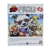 ROMPECABEZAS 50 PZ LENTICULAR SELFIES DE ANIMALES 4 SEASONS