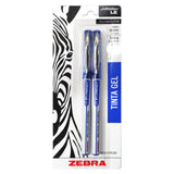 PLUMA J ROLLER GEL 0.7 MM AZUL 2 PZ 8021-LE ZEBRA