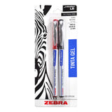 PLUMA J ROLLER GEL 0.7 MM NEGRO-ROJO 2 PZ 8026-LE ZEBRA
