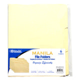 FOLDER MANILA PAQUETE 6 PZ 3103 BAZIC