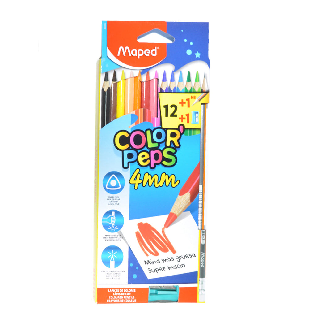 COLOR MADERA PEPS LARGOS 12 PZ 4 MM MAPED