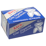 CLIP TROPICALIZADO GIGANTE #2 50 PZ 12319 BACO
