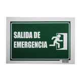 LETRERO ACRILICO 23X33 SALIDA EMERGENCIA LETREROS