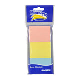 NOTAS ADHESIVAS MEMO TIP PASTEL 1.5X2 3 PZ JANEL