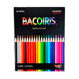 COLORES SIN MADERA BACOIRIS LARGOS 24 PZ BACO MNK