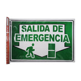 LETRERO ACRILICO 1 CARA 30X20 SALIDA DE EMERGENCIA SEÑALES