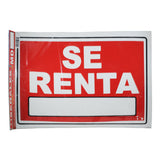 LETRERO ACRILICO 1 CARA 30X46 SE RENTA SEÑALES
