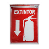 LETRERO ACRILICO 1 CARA 30X46 EXTINTOR SEÑALES