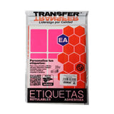 ETIQUETA BASICA CONTINUA # 13 ROSA TRANSFER