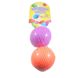 PELOTA ESPONJA PINTADA 2 1/2  2 PZS FABRICAS SELECTAS