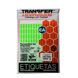 ETIQUETA BASICA CONTINUA # 4 VERDE TRANSFER