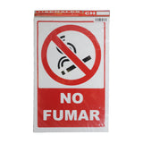 LETRERO ACRILICO 1 CARA 30X20 NO FUMAR SEÑALES