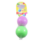 PELOTA ESPONJA PINTADA 2 1/2  2 PZS FABRICAS SELECTAS