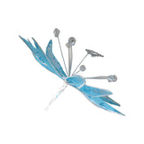 FLOR ORGANZA PEDRERIA GRANDE TURQUESA CHELIN