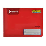 CUADERNO ITALIANO COSIDO COLOR 360 100 HJ DOBLE RAYA NORMA MNK