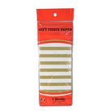 PAPEL CHINA DECORADO BLANCO CON DORADO 5 PZ ABI