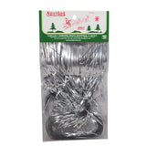 LLUVIA METALICA 40 CM NAVIDAD PLATA NAVIARBOL