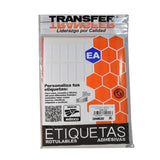 ETIQUETA BASICA CONTINUA # 06 BLANCA TRANSFER