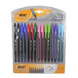 PLUMA CRISTAL COLORES 15 PZ BIC