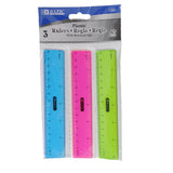 REGLA PLASTICO 15 CM 3 PZ 338 BAZIC MNK